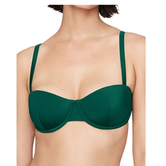 CUUP Balconette Bathing Suit top in Jungle Green - 36F / 38E - Picture 1 of 7